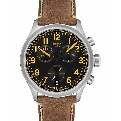 TISSOT T-Sport Chrono L Brown Leather Strap