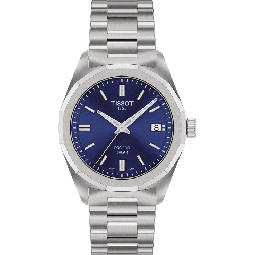 TISSOT T-Classic PRC 100 Solar Silver Stainless Steel Bracelet