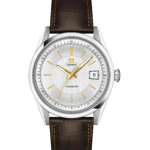 TISSOT Heritage Visodate Powermatic 80 Brown Leather Strap