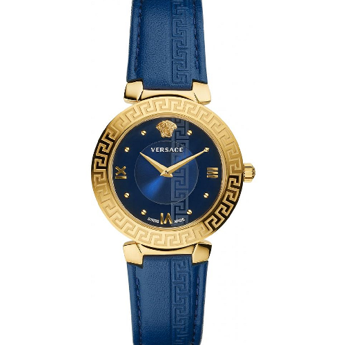 Versace Daphnis Blue Leather Strap