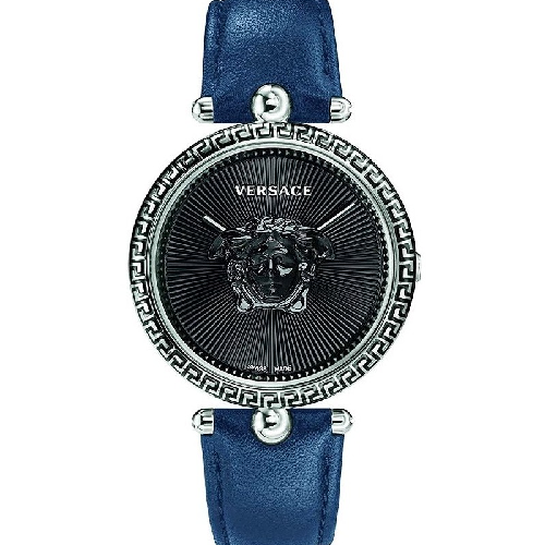 Versace Palazzo Empire Blue Leather Strap