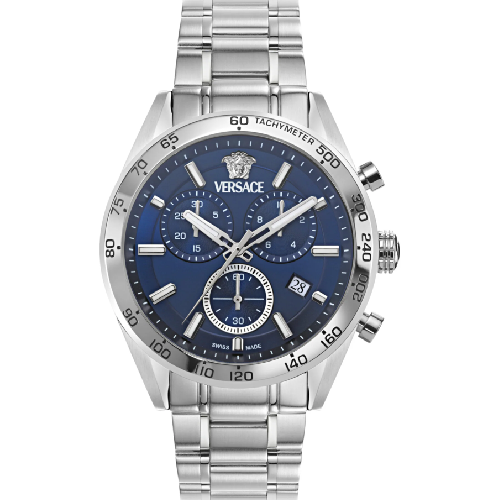 Versace V-Code Chronograph Stainless Steel Bracelet