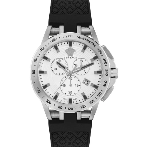 Versace Hellenyium Sport Tech Black Rubber Strap