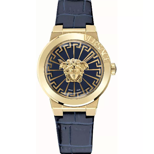 Versace Medusa Infinite Blue Leather Strap