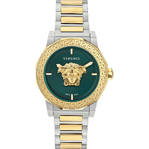 Versace Medusa Deco Two Tone Stainless Steel Bracelet
