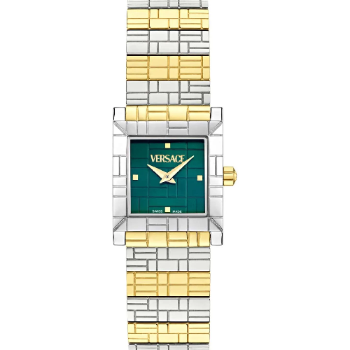 Versace Mosaic Two Tone Stainless Steel Bracelet