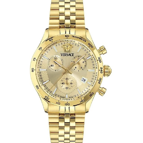 Versace Hellenyium Chronograph Gold Stainless Steel Bracelet