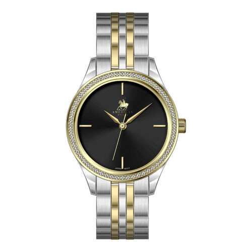 American Polo Riviera Classic Ladies Two Tone Stainless Steel Bracelet