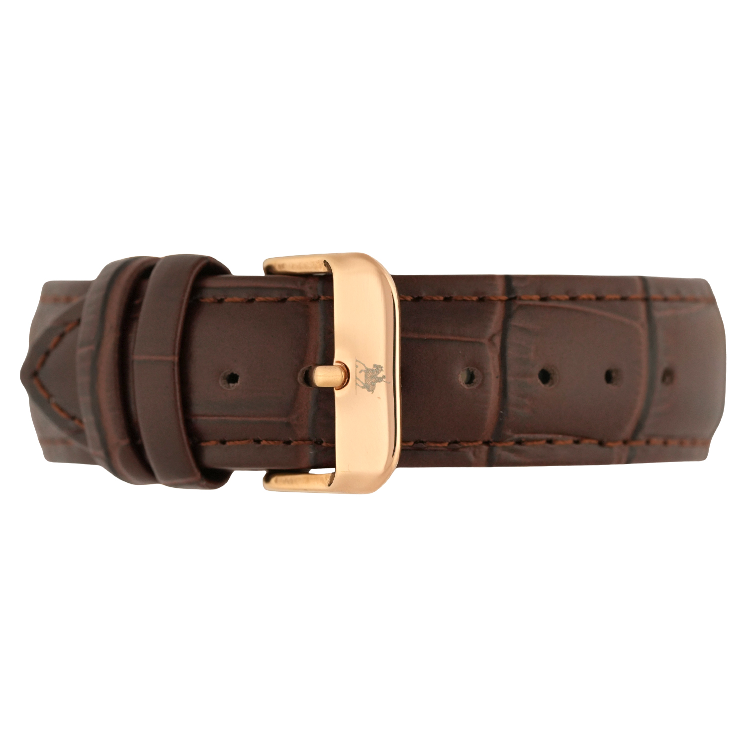 American Polo Gents Brown Leather Strap - Image 2