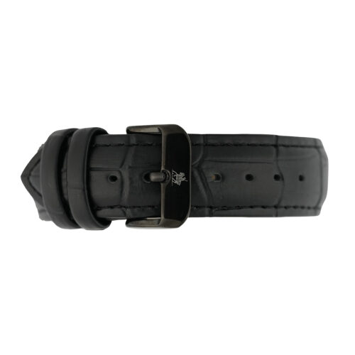 Alternative view of American Polo Skeleton Heritage Gents Multifunction Black Leather Strap