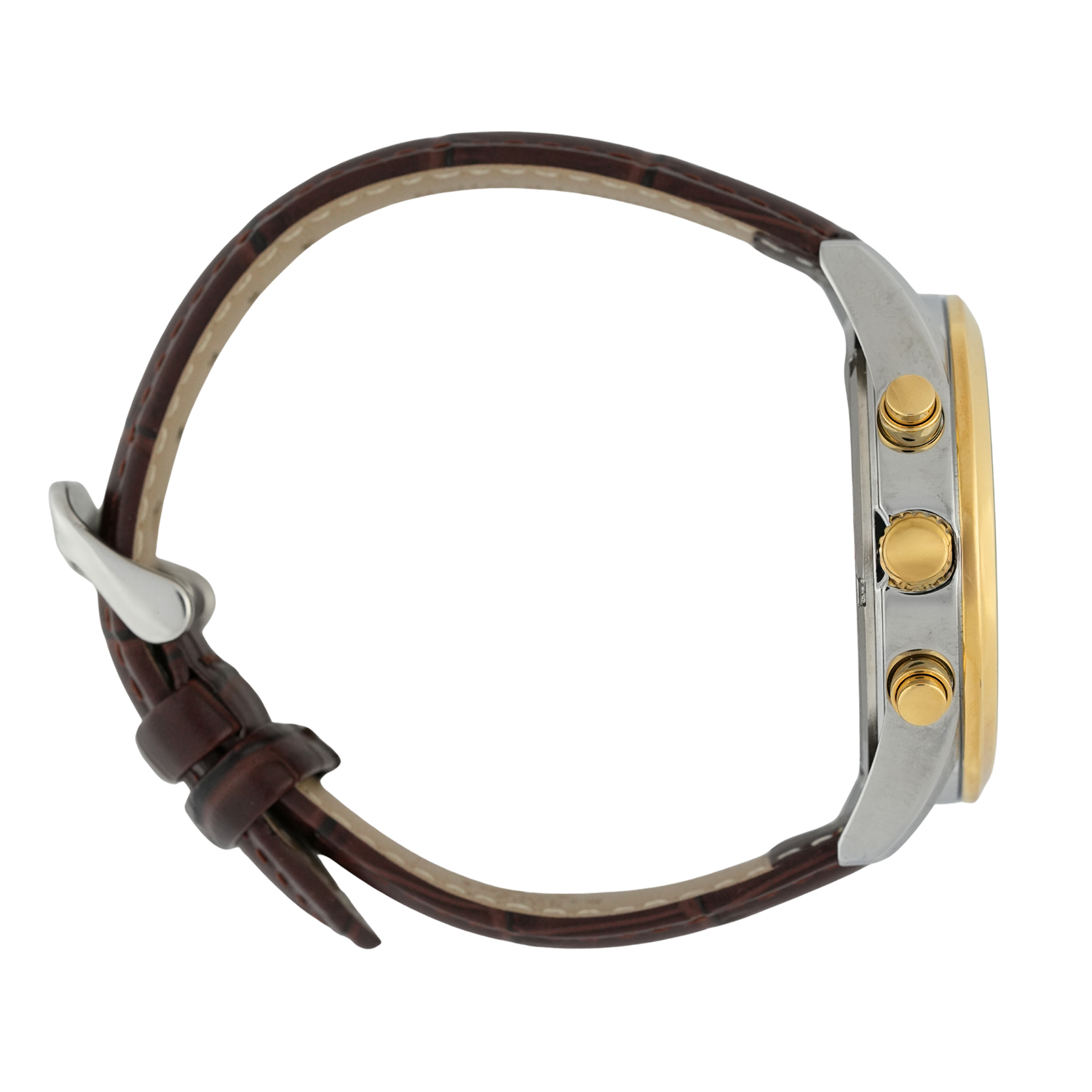 American Polo Skeleton Heritage Gents Multifunction Brown Leather Strap - Image 3