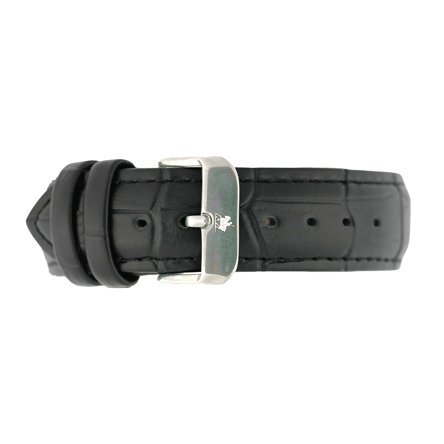 American Polo Skeleton Heritage Gents Multifunction Black Leather Strap - Image 2