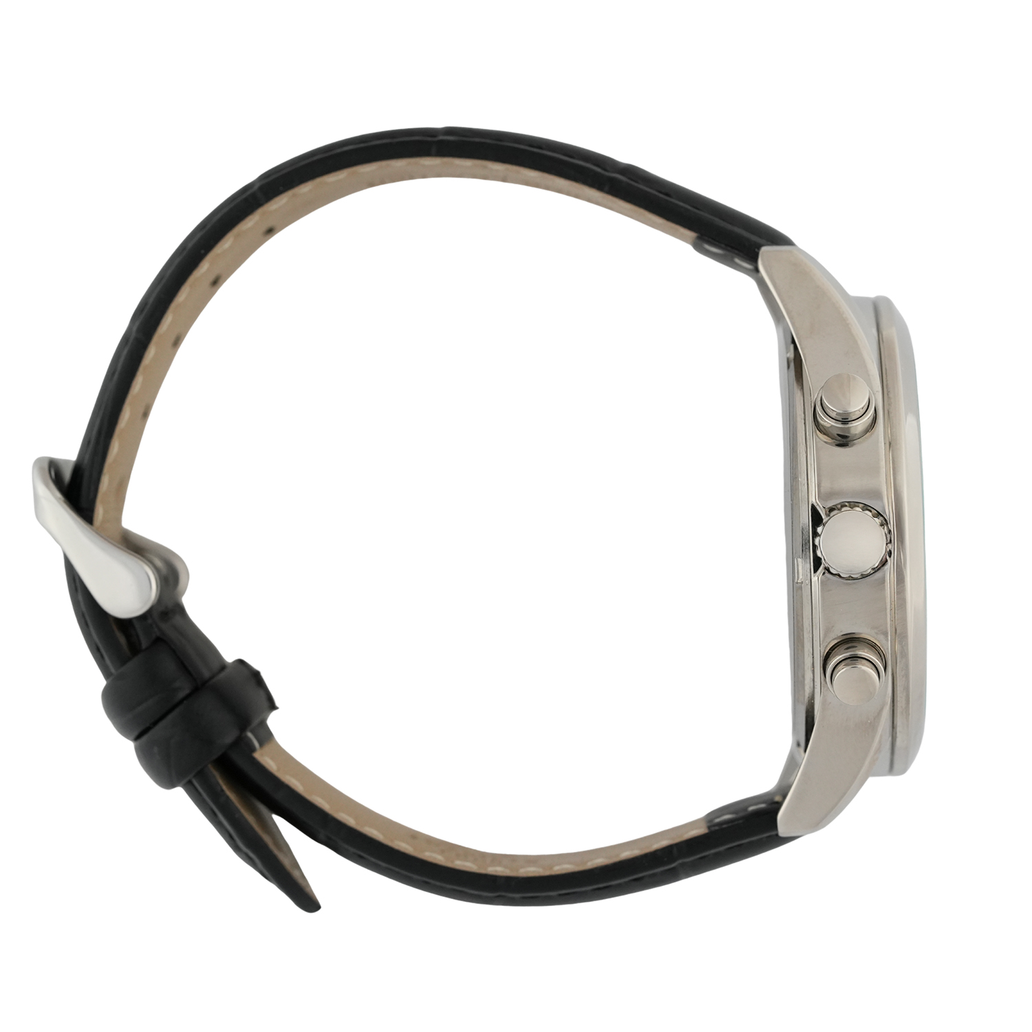 American Polo Skeleton Heritage Gents Multifunction Black Leather Strap - Image 3