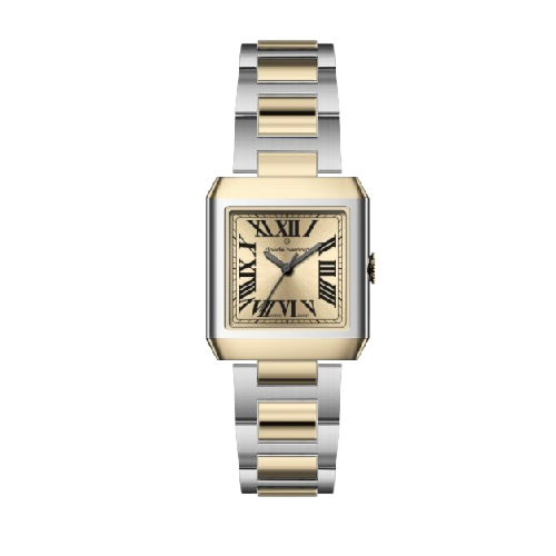 Claude Bernard Ora Vera Square Ladies Two Tones Stainless Steel Bracelet