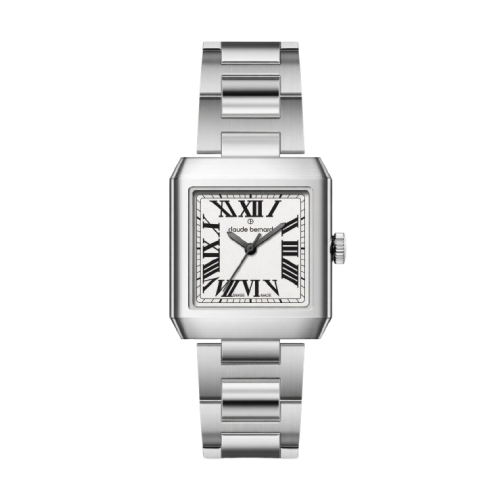 Claude Bernard Ora Vera Square Ladies Stainless Steel Bracelet