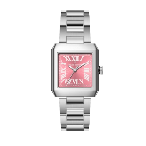 Claude Bernard Ora Vera Square Ladies Stainless Steel Bracelet