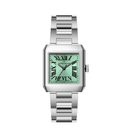 Claude Bernard Ora Vera Square Ladies Stainless Steel Bracelet