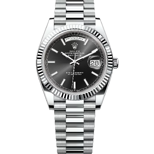 Rolex Oyster Perpetual 40mm Day-Date Black Dial Platinum Bracelet