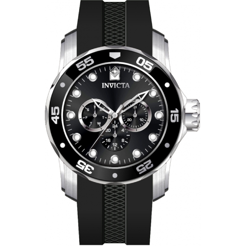 Invicta Pro Diver Multifunction Black Rubber Strap