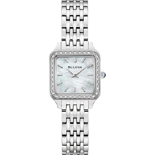 BULOVA Sutton Square Silver Stainless Steel Bracelet