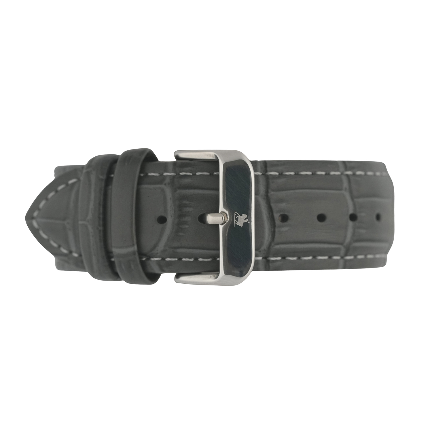 American Polo Gents Grey Leather Strap - Image 2