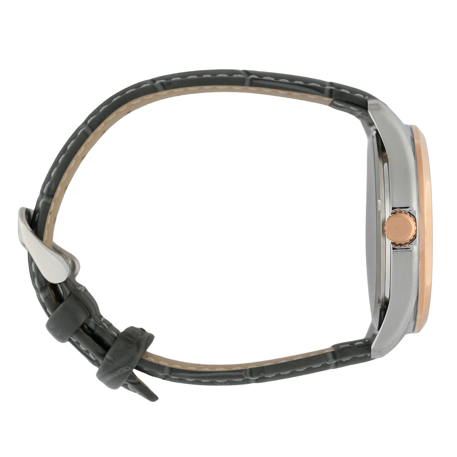 American Polo Gents Grey Leather Strap - Image 3