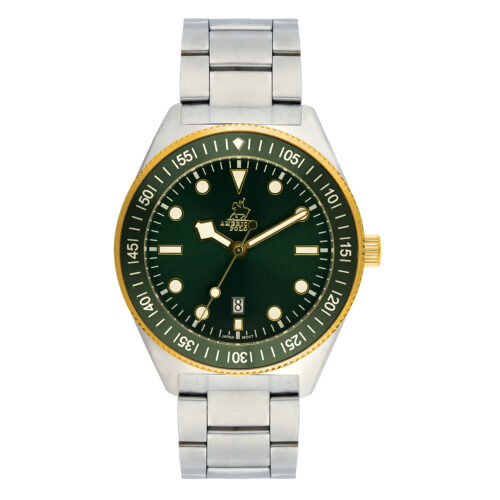 American Polo Expedition Collection Gents Silver Stainless Steel Bracelet