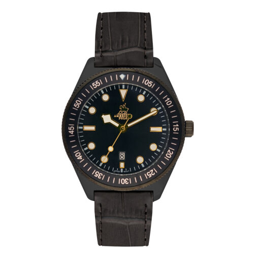 American Polo Belmont Gents Black Leather Strap