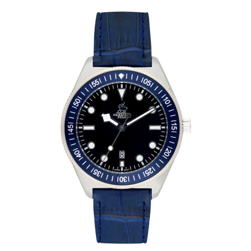 American Polo Belmont Gents Blue Leather Strap
