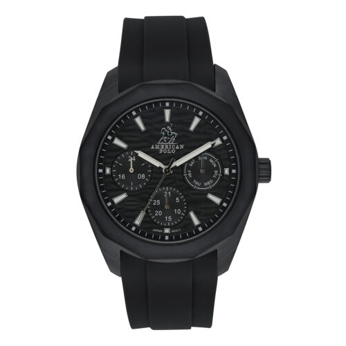 American Polo Phantom Sport Gents Black Rubber Strap