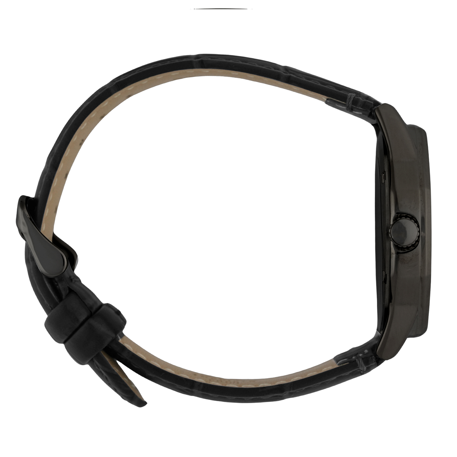 American Polo Skeleton Gents Black Leather Strap - Image 3