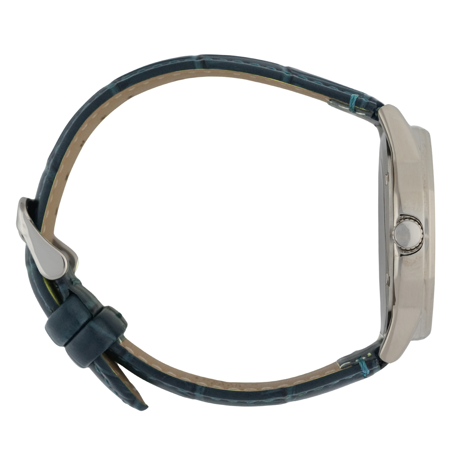 American Polo Skeleton Gents Blue Leather Strap - Image 3