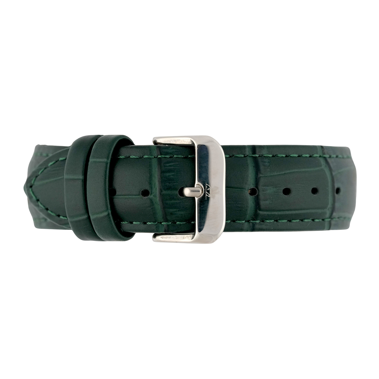 American Polo Skeleton Gents Green Leather Strap - Image 2