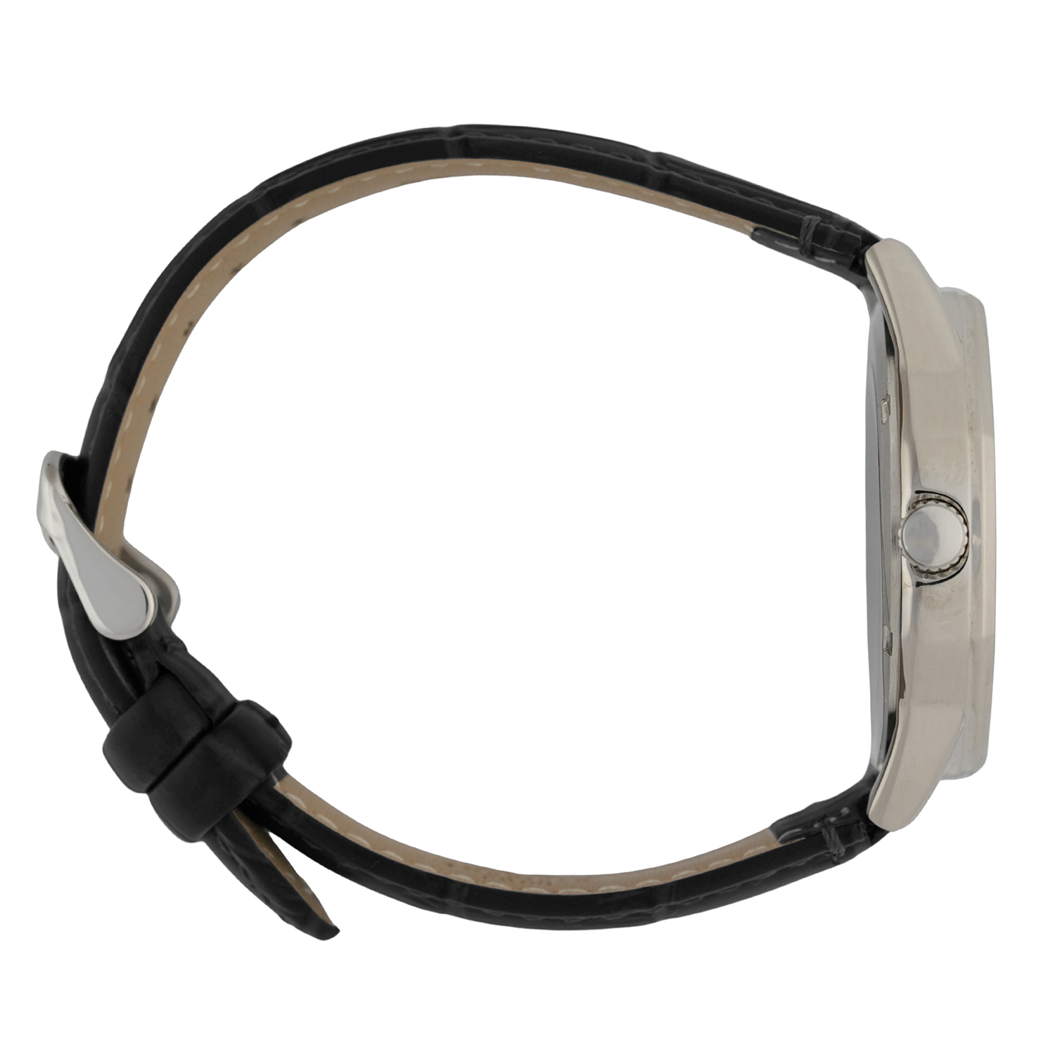 American Polo Skeleton Gents Black Leather Strap - Image 3