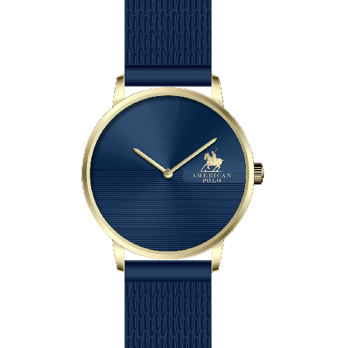 American Polo Eclipse Ladies Blue Rubber Strap