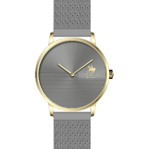 American Polo Eclipse Ladies Grey Rubber Strap