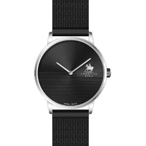 American Polo Eclipse Ladies Black Rubber Strap