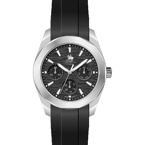American Polo Phantom Sport Gents Black Rubber Strap