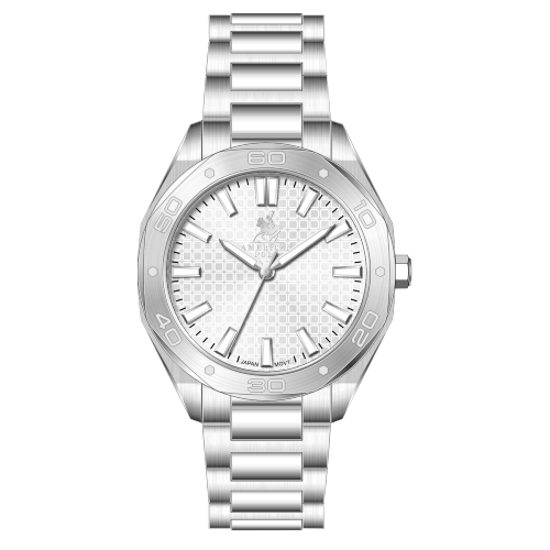 American Polo Metro Silver Stainless Steel Bracelet