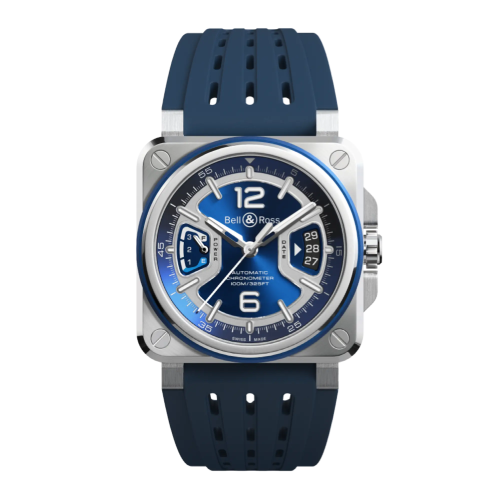 BELL & ROSS BR-X3 Blue Rubber Strap