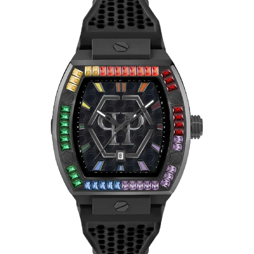 PHILIPP PLEIN The Hexagon Phantom Automatic Black Rubber Strap