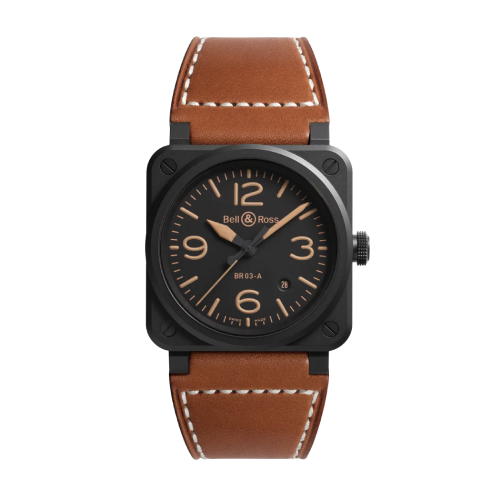 BELL & ROSS BR-03 Heritage Brown Leather Strap