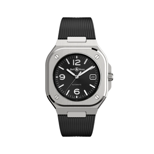 BELL & ROSS BR-05 Black Rubber Strap
