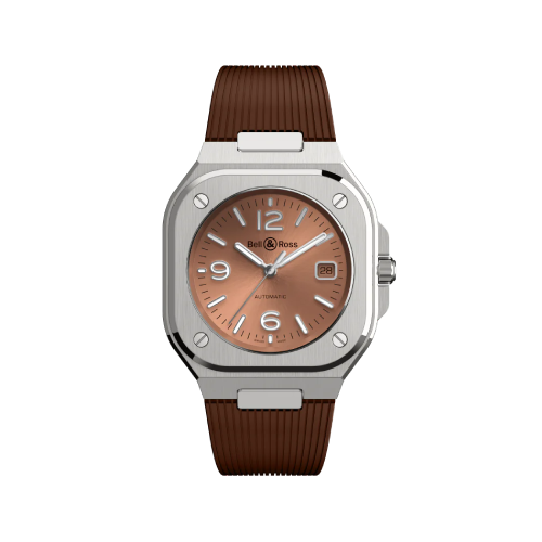 BELL & ROSS BR-05 Copper Brown Rubber Strap