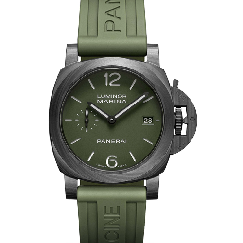 Panerai Luminor Marina 44mm, Carbotech™ Green Rubber Strap