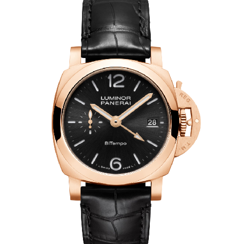 Panerai Luminor Marina 40mm, Goldtech™ Black Leather Strap