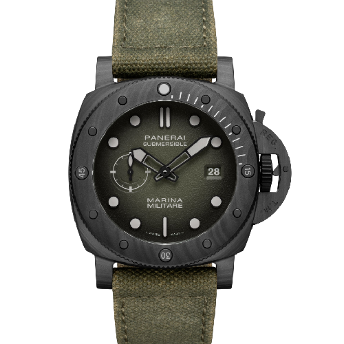 Panerai Submersible Marina Militare 44mm, Carbotech™ Green Textile Strap