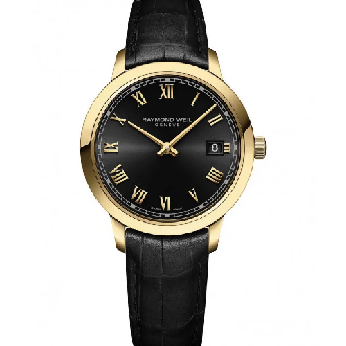 RAYMOND WEIL Toccata Black Leather Strap