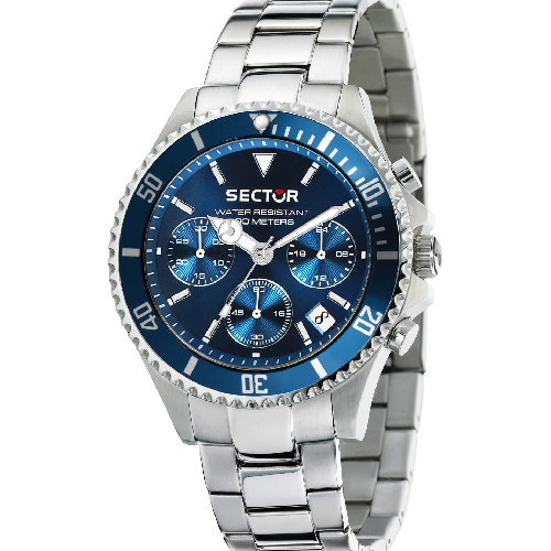 Sector 230 Chronograph Silver Stainless Steel Bracelet