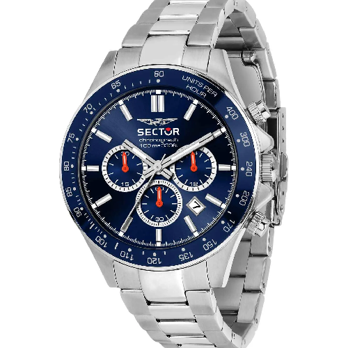 Sector 230 Chronograph Silver Stainless Steel Bracelet